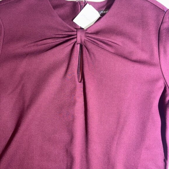 NEW W/ TAGS J. McLaughlin Isabel 3/4 Sleeve Knot Front size M Burgundy Ponte - Picture 4 of 10